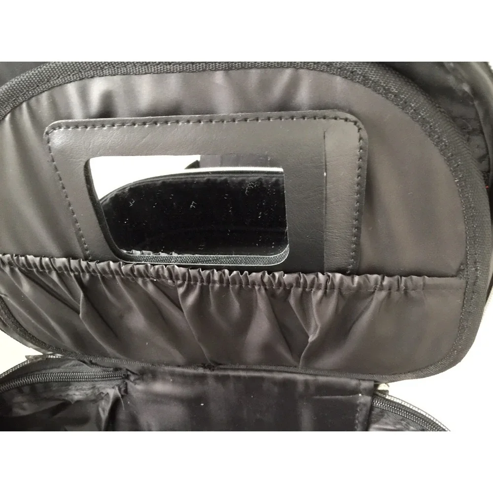 cosmetic make up carry on luggage train‎ case Gold Duck Blue handle strap